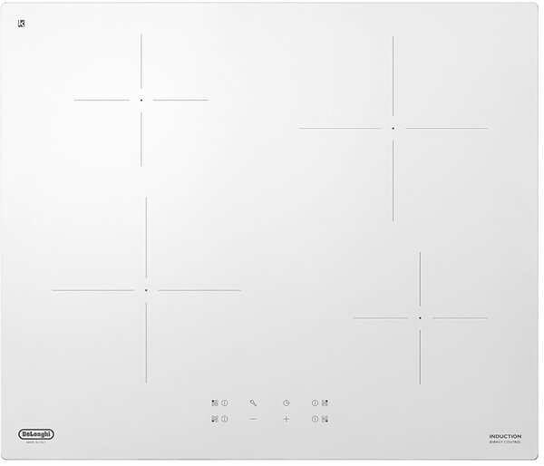 De Longhi Piano Cottura Induzione 4 Fuochi da Incasso 60 cm colore Bianco - PIB 62 Linea Design