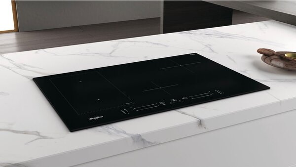 Whirlpool Piano Cottura Induzione 4 Fuochi da 80 cm in Vetroceramica colore Nero - WL S3377 BF