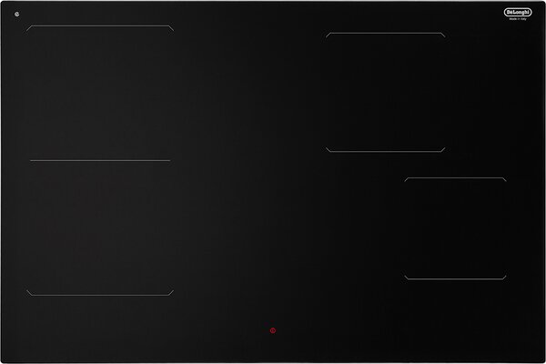 De Longhi Piano Cottura Induzione 4 Fuochi da Incasso 80 cm in Vetroceramica colore Nero - SLI 804 Linea Life