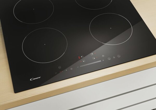Candy Piano Cottura Induzione 4 Fuochi da Incasso 60 cm in Vetroceramica colore Nero - CIS642SCTT1