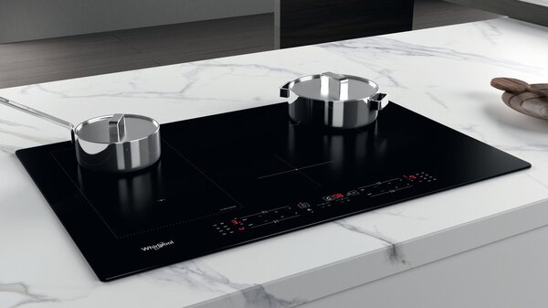 Whirlpool Piano Cottura Induzione 4 Fuochi FlexiCook 77 cm colore Nero - WLB2977NE