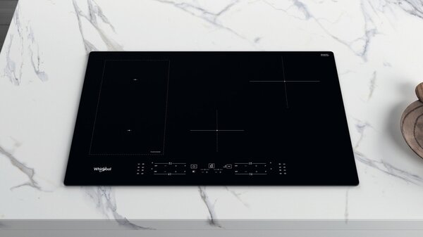 Whirlpool Piano Cottura Induzione 4 Fuochi FlexiCook 77 cm colore Nero - WLB2977NE