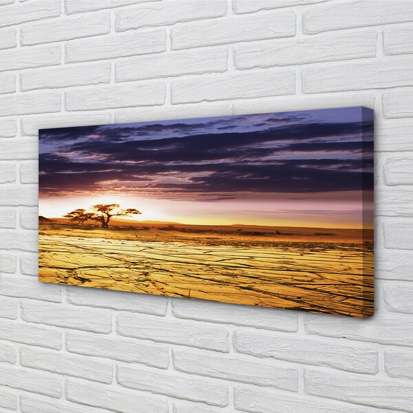Stampa quadro su tela Clouds del paradiso degli alberi 100x50 cm