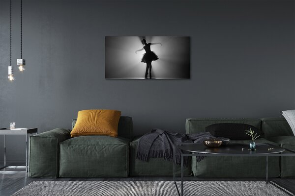Quadro su tela Sfondo grigio ballerina 100x50 cm