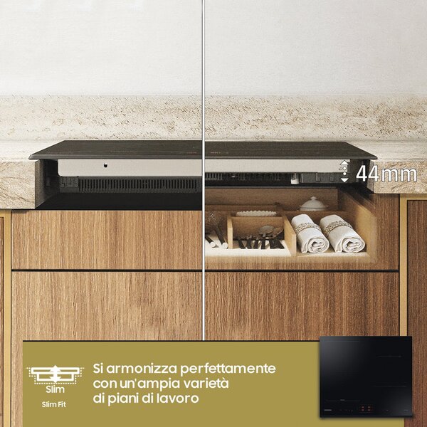 Samsung Piano Cottura Induzione 4 Fuochi Flex Zone 60 cm colore Nero - NZ64B5045GK/U1