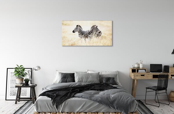 Quadro stampa su tela Zebry polo 100x50 cm