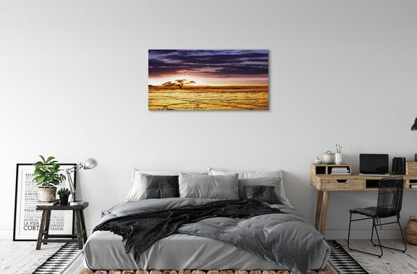 Stampa quadro su tela Clouds del paradiso degli alberi 100x50 cm