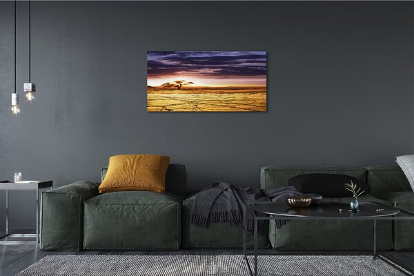 Stampa quadro su tela Clouds del paradiso degli alberi 100x50 cm