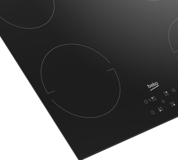 Beko Piano Cottura Induzione 4 Fuochi Larghezza 59 cm in Vetro colore Nero - HII64401QT