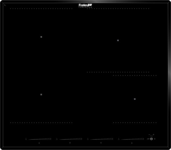 FOSTER Piano Cottura Induzione 4 Fuochi Larghezza 58 cm in Vetroceramica colore Nero - 7381 646 KE Induction