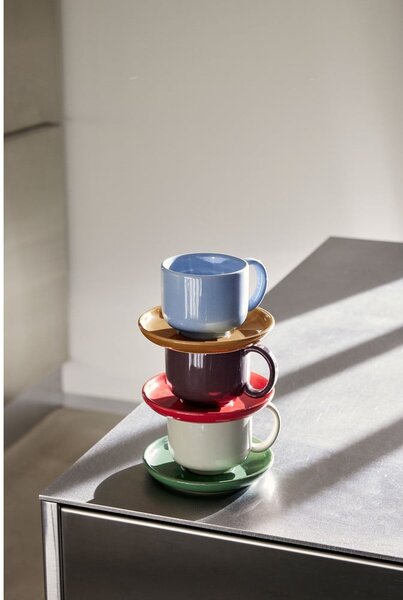Tazza blu e marrone chiaro in gres Amare - Hübsch