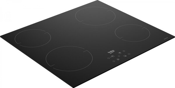 Beko Piano Cottura Induzione 4 Fuochi Larghezza 59 cm in Vetro colore Nero - HII64401QT