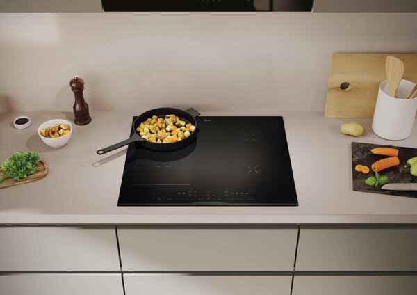 Hoover Piano Cottura Induzione 4 Fuochi Larghezza 59 cm in Vetroceramica colore Nero - HIF64DCS Collection 5