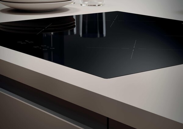 Hoover Piano Cottura Induzione 4 Fuochi Larghezza 59 cm in Vetroceramica colore Nero - HI642C/E1 H-HOB 300 INDUCTION