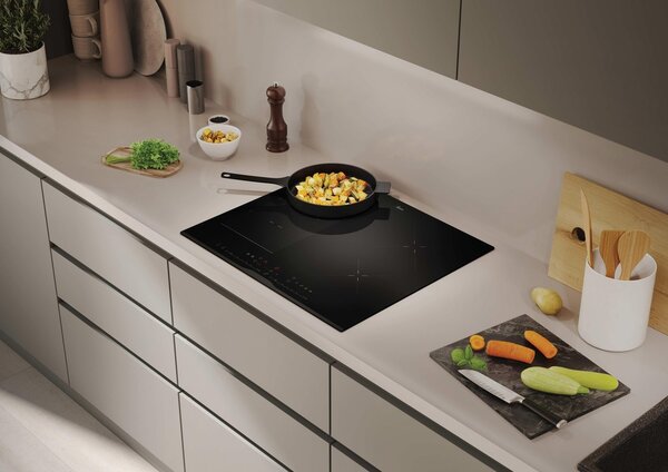 Hoover Piano Cottura Induzione 4 Fuochi Larghezza 59 cm in Vetroceramica colore Nero - HIF64DCS Collection 5