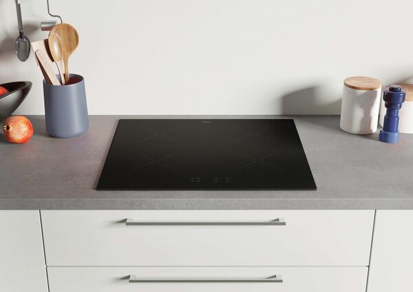 Hoover Piano Cottura Induzione 4 Fuochi Larghezza 59 cm in Vetroceramica colore Nero - HI642C/E1 H-HOB 300 INDUCTION