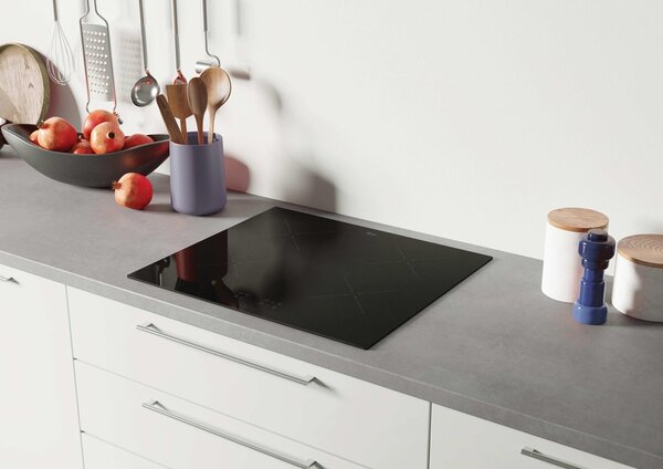 Hoover Piano Cottura Induzione 4 Fuochi Larghezza 59 cm in Vetroceramica colore Nero - HI642C/E1 H-HOB 300 INDUCTION