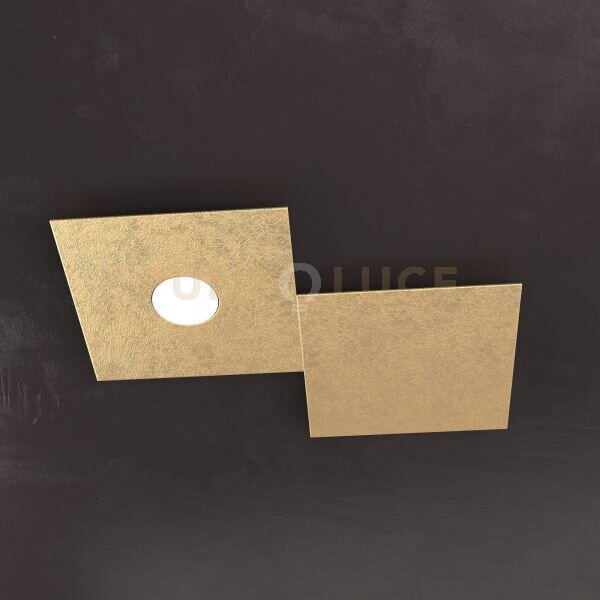 Eccentric applique-plafoniera 1 luce + 1 decorativo foglia oro 1156