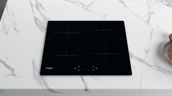 Whirlpool Piano Cottura Induzione 4 Fuochi Larghezza 59 cm in Vetroceramica colore Nero - WS Q4860 NE