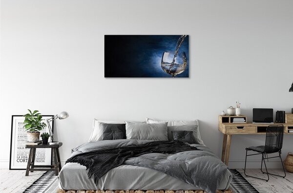 Foto quadro su tela Bicchiere di vino bianco 100x50 cm
