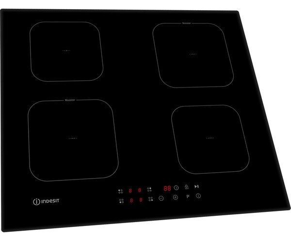 Indesit Piano Cottura Induzione 4 Fuochi Larghezza 59 cm in Vetroceramica colore Nero - IS F 18Q60 NE