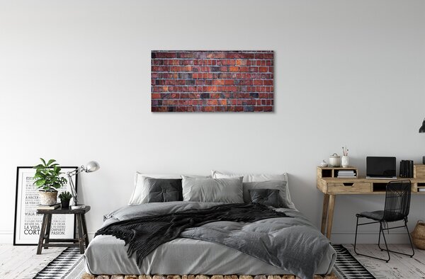 Quadro su tela Muro di mattoni 100x50 cm