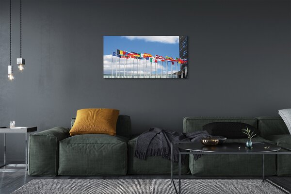 Quadro su tela Alcune bandiere 100x50 cm