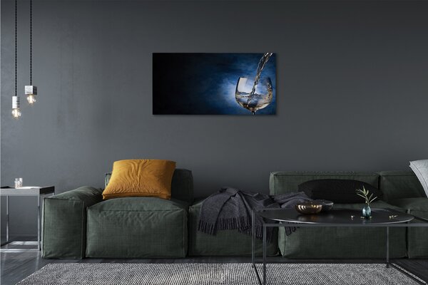 Foto quadro su tela Bicchiere di vino bianco 100x50 cm