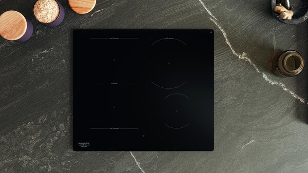 Hotpoint Ariston Piano Cottura Induzione 4 Fuochi Larghezza 59 cm in Vetroceramica colore Nero - HTX6014DNF