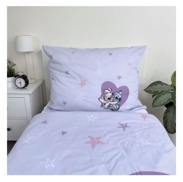 Biancheria da letto per bambini in cotone per letto singolo 140x200 cm Lilo and Stitch "Heart" – Jerry Fabrics