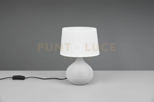 Martin lampada da tavolo base ceramica pera sfera cappuccino paralu