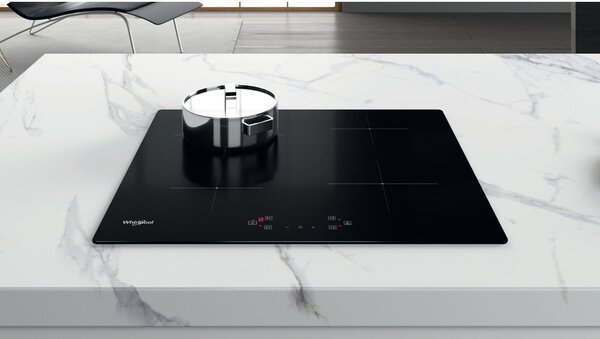 Whirlpool Piano Cottura Induzione 4 Fuochi Larghezza 59 cm in Vetroceramica colore Nero - WS Q4860 NE