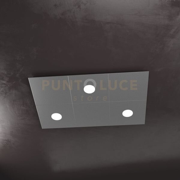 Eccentric applique-plafoniera 3 luci + 3 decorativo grigio antracit