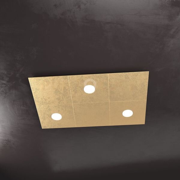 Eccentric applique-plafoniera 3 luci + 3 decorativo foglia oro 1156