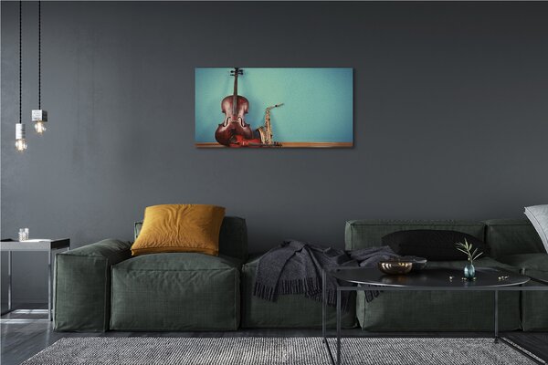 Quadro su tela Violino della tromba 100x50 cm
