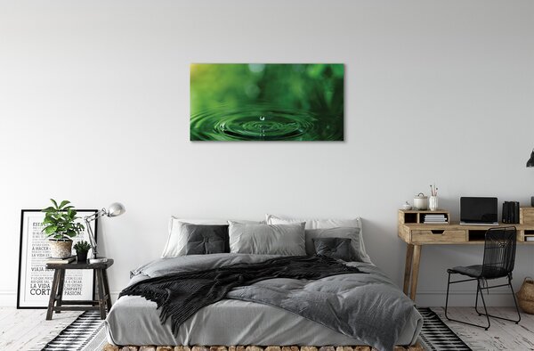 Quadro su tela Una goccia d'acqua macro 100x50 cm