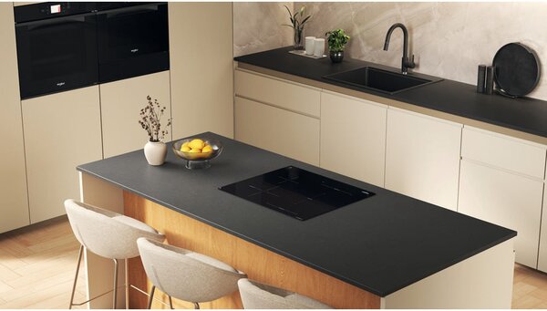 Whirlpool Piano Cottura Induzione 4 Fuochi Larghezza 59 cm in Vetroceramica Tecnologia 6 SENSO colore Nero - WTX6014DCF