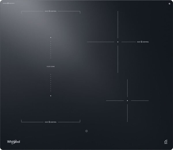 Whirlpool Piano Cottura Induzione 4 Fuochi Larghezza 59 cm in Vetroceramica Tecnologia 6 SENSO colore Nero - WTX6014DCF