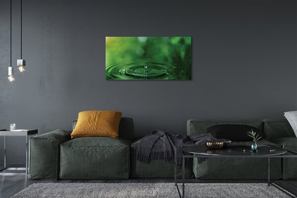 Quadro su tela Una goccia d'acqua macro 100x50 cm