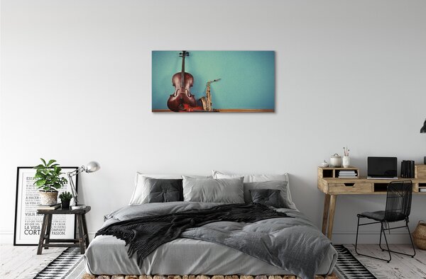 Quadro su tela Violino della tromba 100x50 cm