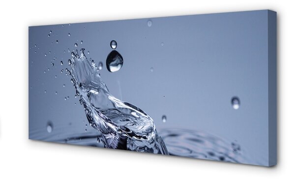 Stampa quadro su tela Una goccia d'acqua macro 100x50 cm