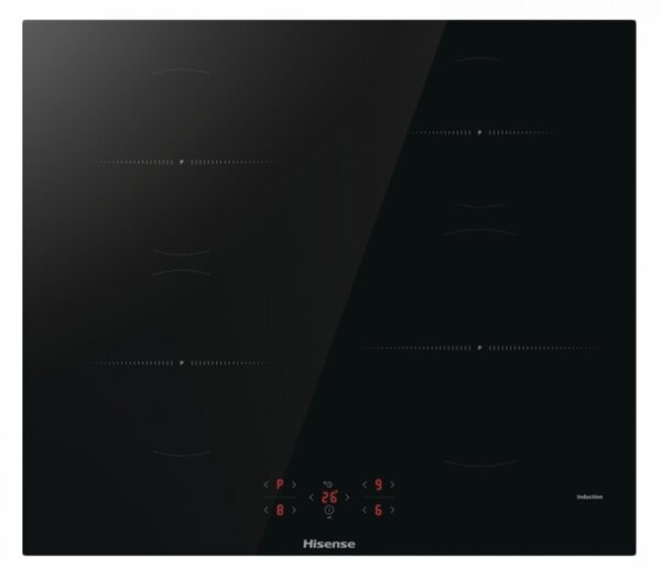 Hisense Piano Cottura Induzione 4 Fuochi Larghezza 60 cm in Vetroceramica colore Nero - HI601FM