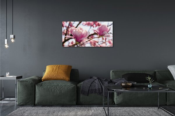 Quadro su tela Alberi magnolia 100x50 cm