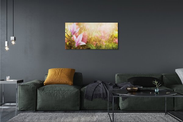 Quadro su tela Magnolia Trees Sun 100x50 cm