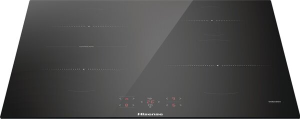Hisense Piano Cottura Induzione 4 Fuochi Larghezza 60 cm Super Zone da 23 cm colore Nero - HI621FM