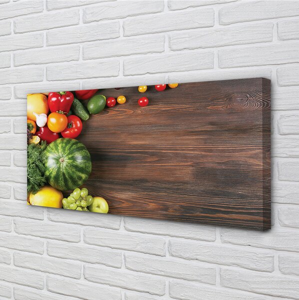 Quadro stampa su tela Pomodori anatre di anguria 100x50 cm
