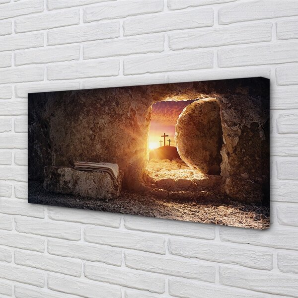 Quadro su tela La caverna attraversa il sole 100x50 cm