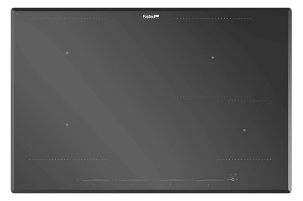 FOSTER Piano Cottura Induzione 4 Fuochi Larghezza 77 cm in Vetroceramica colore Nero - 7382 646 KE Induction
