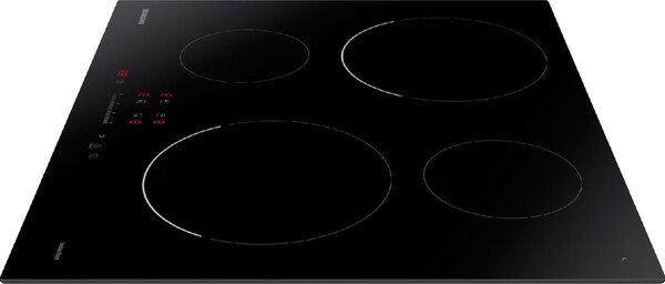 Samsung Piano Cottura Induzione 4 Fuochi Larghezza 60 cm Vetroceramica colore Nero - NZ64T3707AK/ET