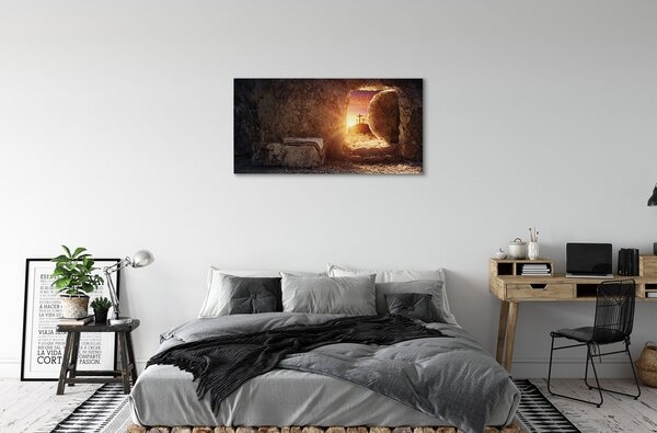 Quadro su tela La caverna attraversa il sole 100x50 cm